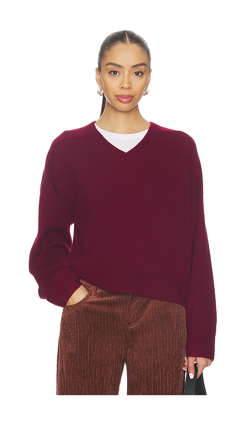 Sold Out NYC The Cashmere V-Neck in Burgundy. L. Also in M