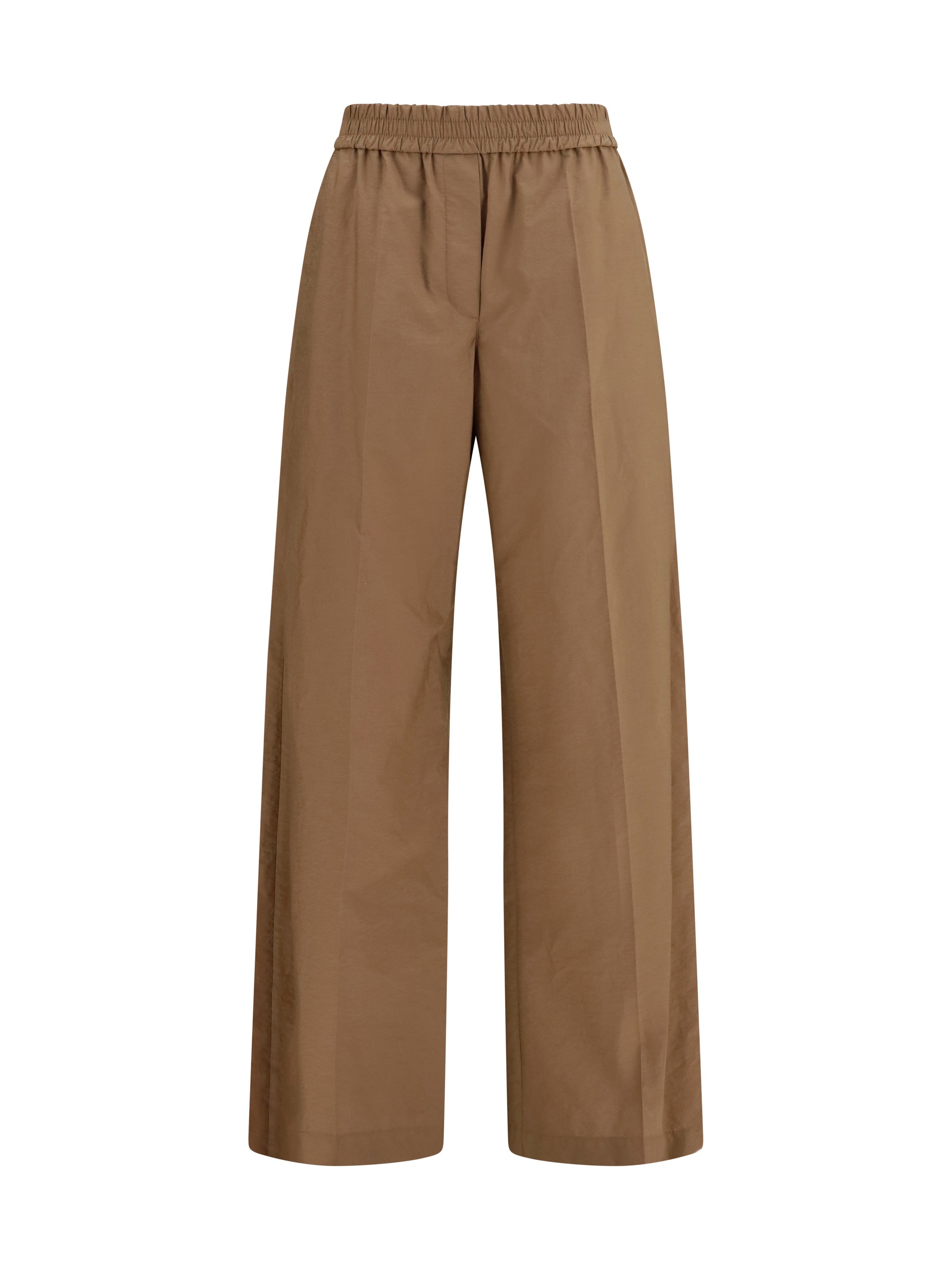 Elasticated Waist Trousers — Beige