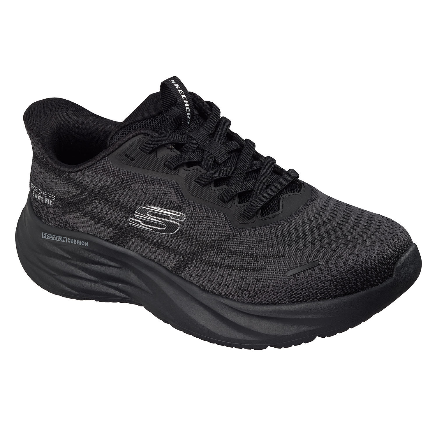 MEN'S SWIFT-FIT SNEAKER - BLACK 10.5:-