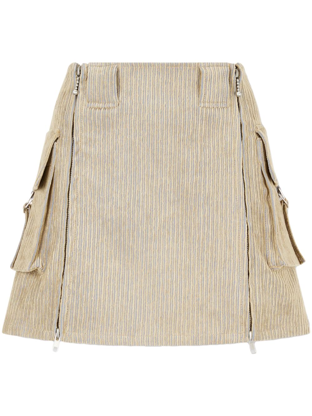 Corduroy mini-skirt - Neutrals