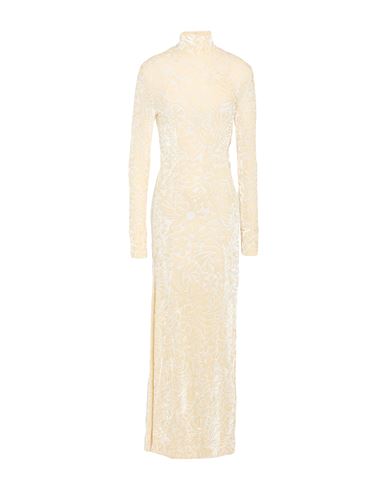Woman Maxi dress Cream Size 4 Viscose, Polyamide, Elastane