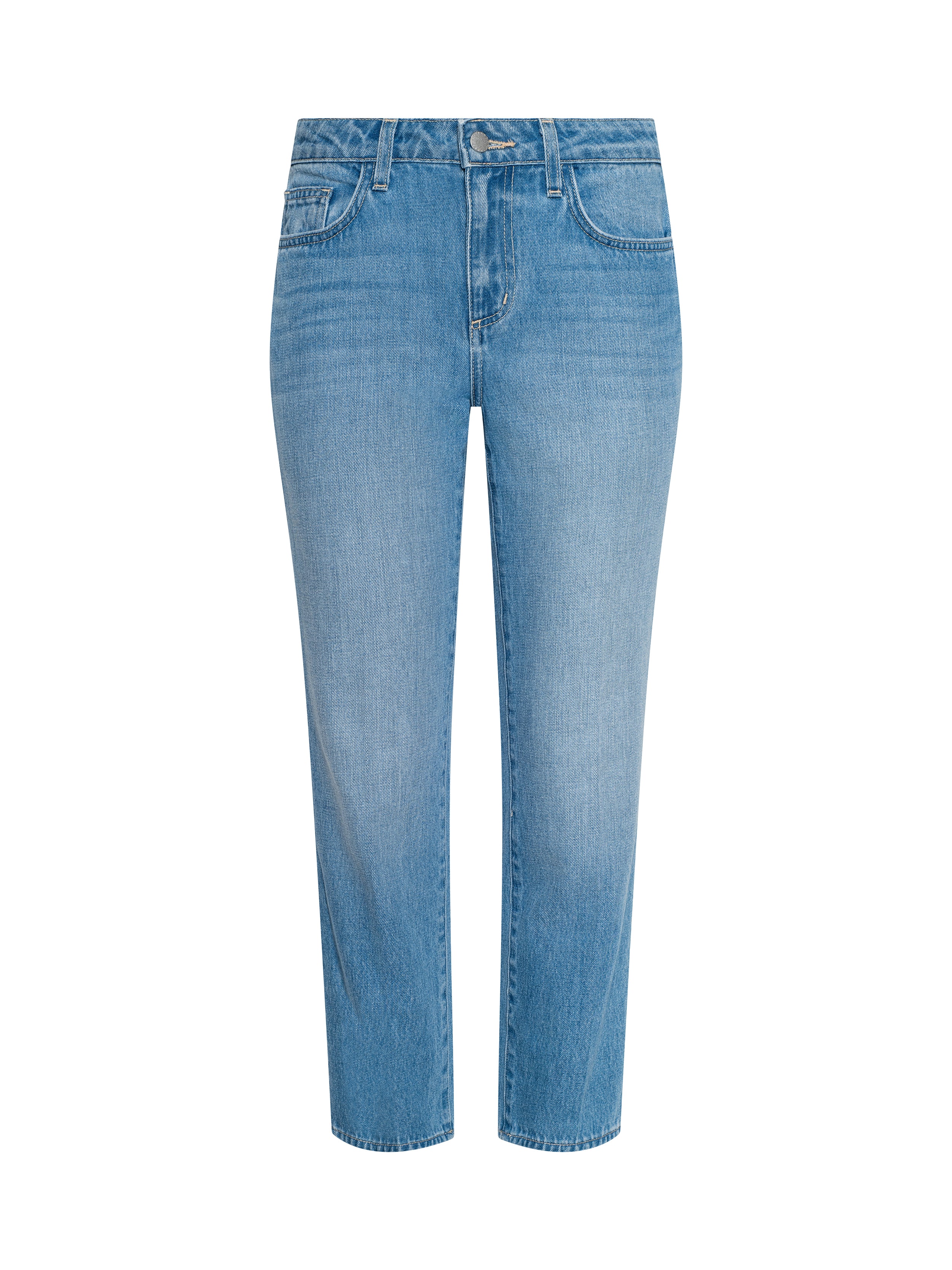 Thalina Cropped Stovepipe Jean In Bellflower