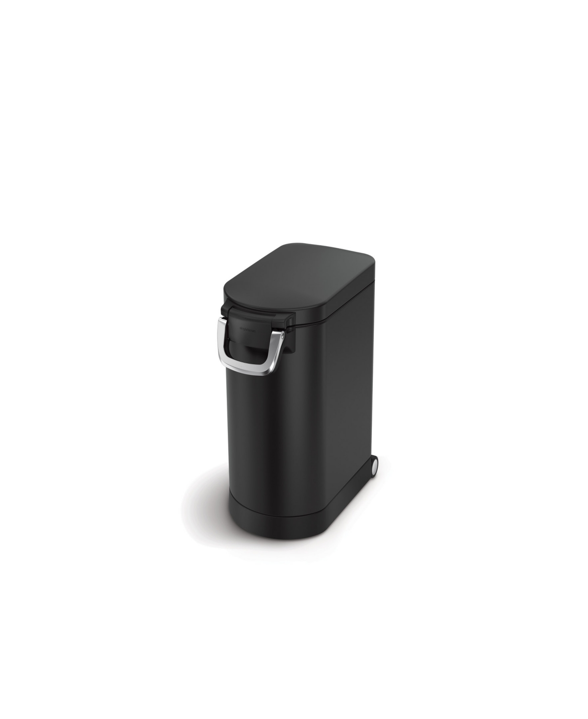 Medium Pet Food Can, Matte Black Steel - Matte Black