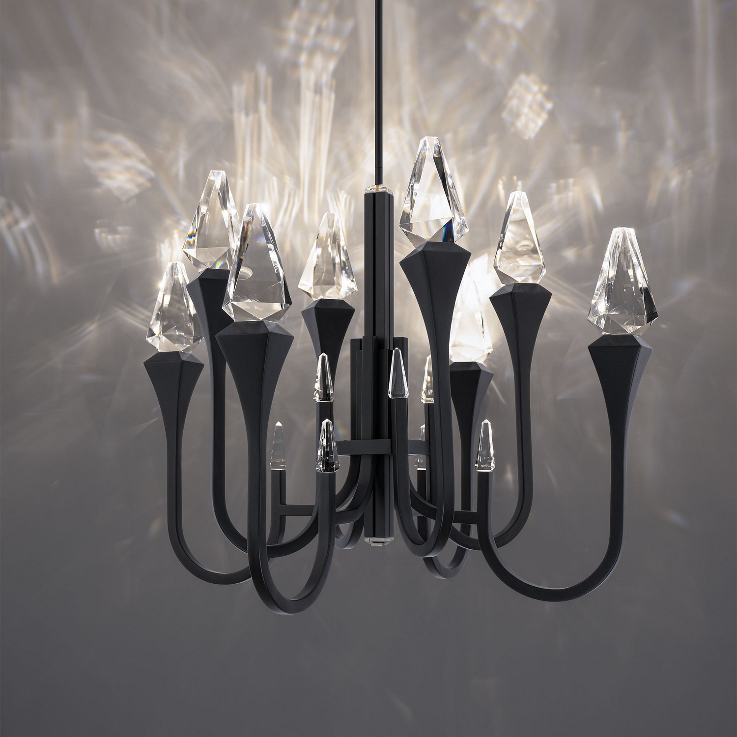 Black LED Pendant from the Plumeria Collection