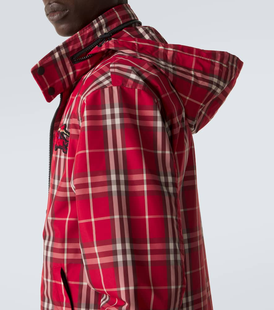 Check technical blouson jacket