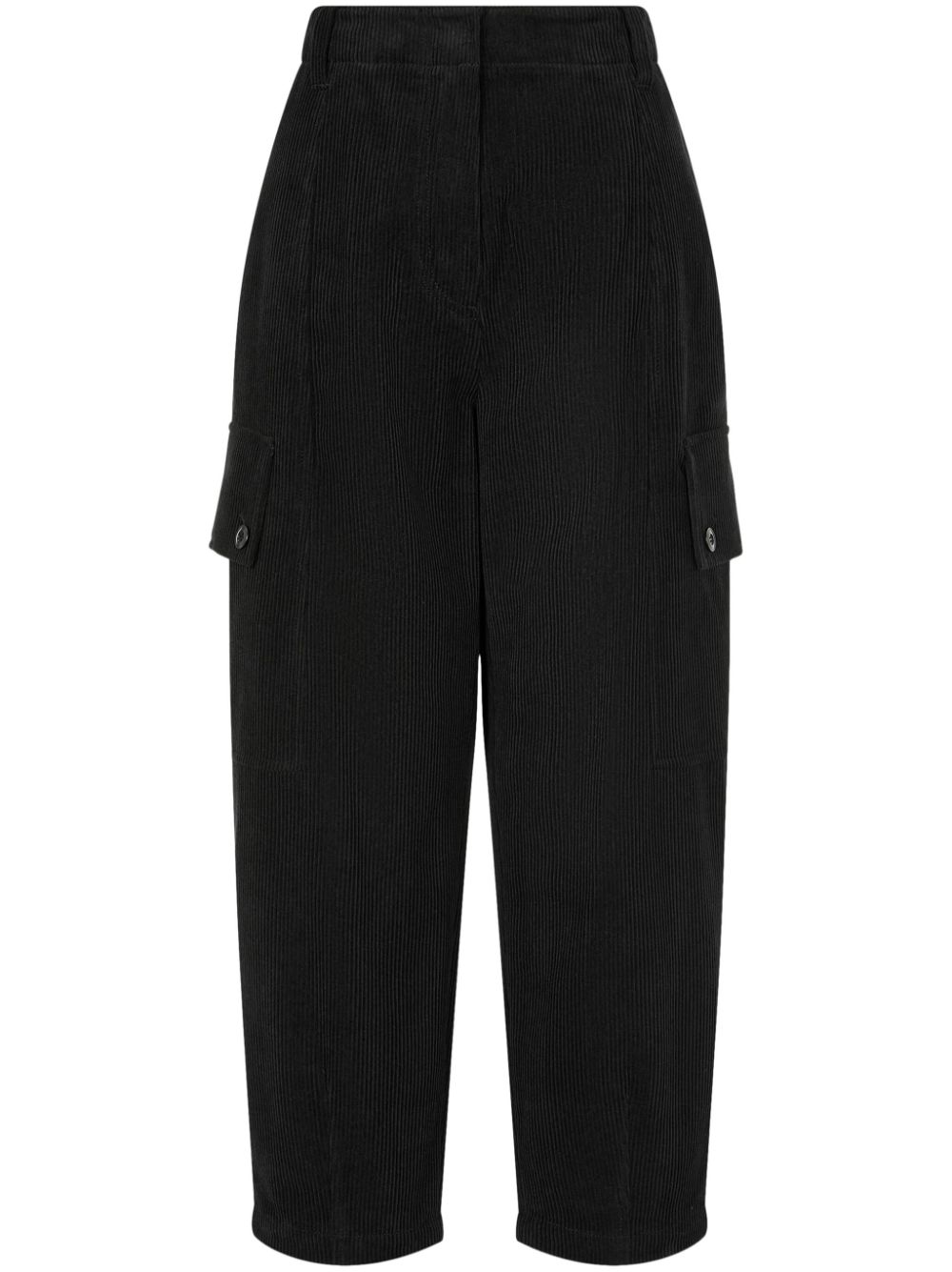 Corduroy cargo pants - Black
