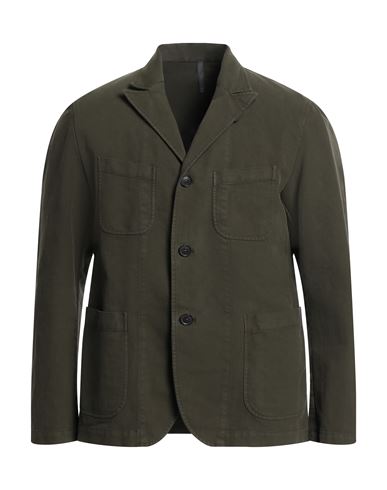 Montedoro Man Blazer Military green Size 38 Cotton, Elastane
