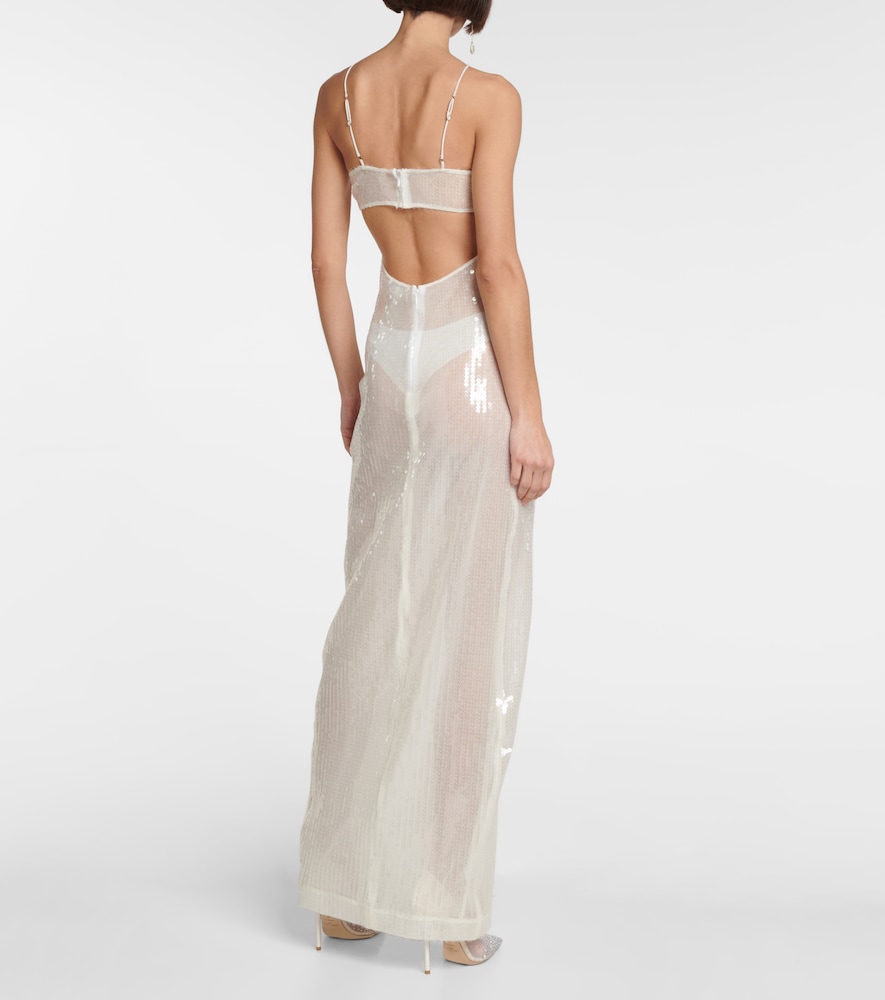 Bridal sequined tulle gown