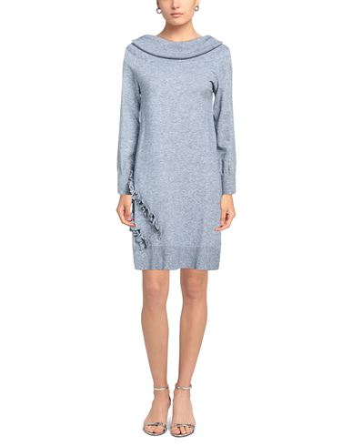 Woman Mini dress Blue Size 6 Viscose, Polyester, Polyamide