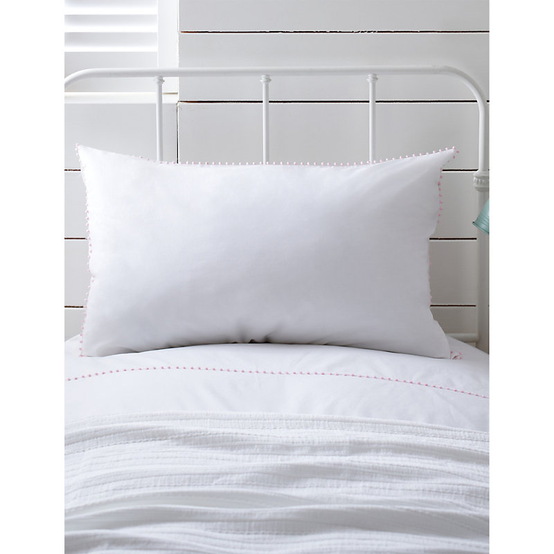 WhitePink Avignon pom Pom-embellished cot Cotton Duvet set Cot Bed