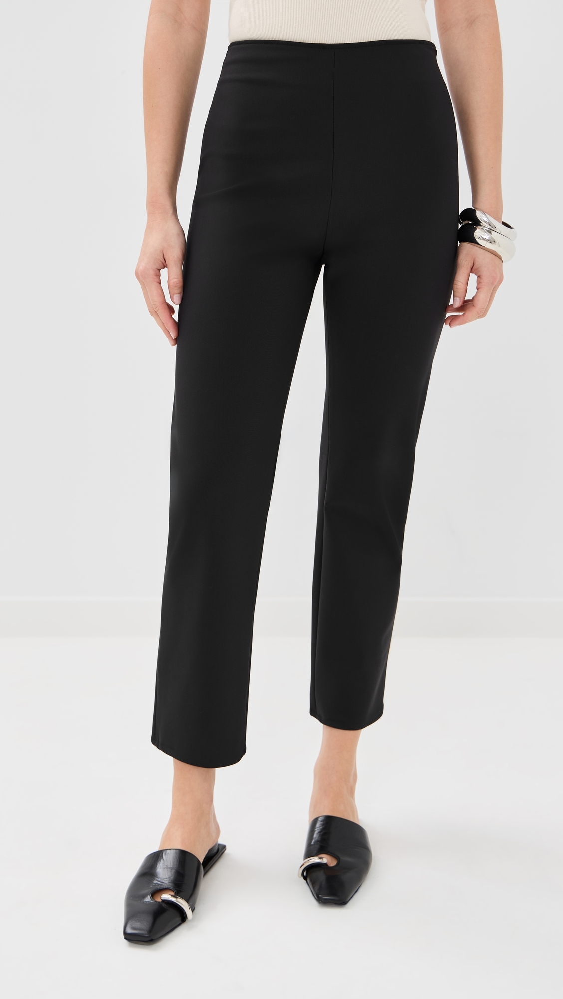 Cigarette Scruba Trousers Black