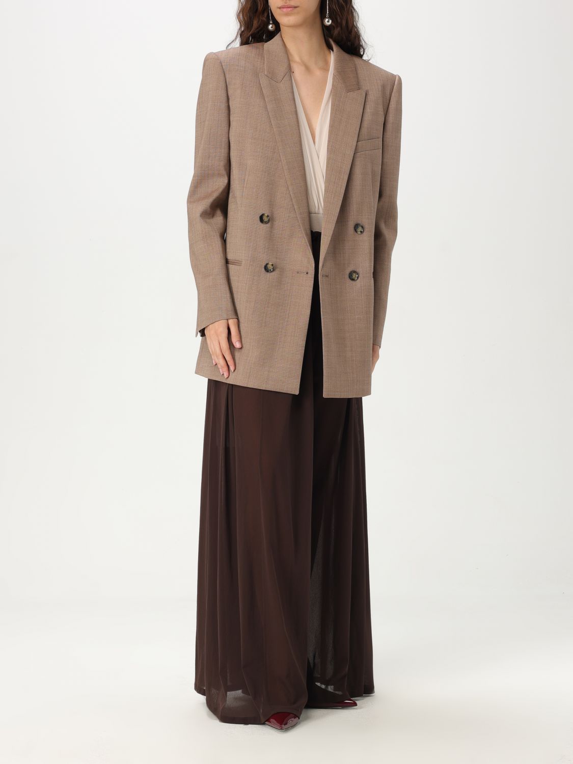 Blazer PHILOSOPHY DI LORENZO SERAFINI Woman color Beige