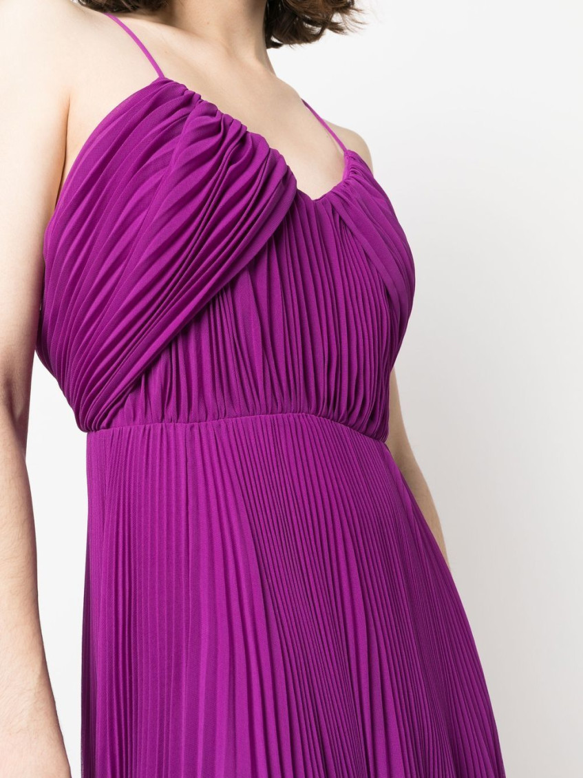 - Pleated Midi Dress
