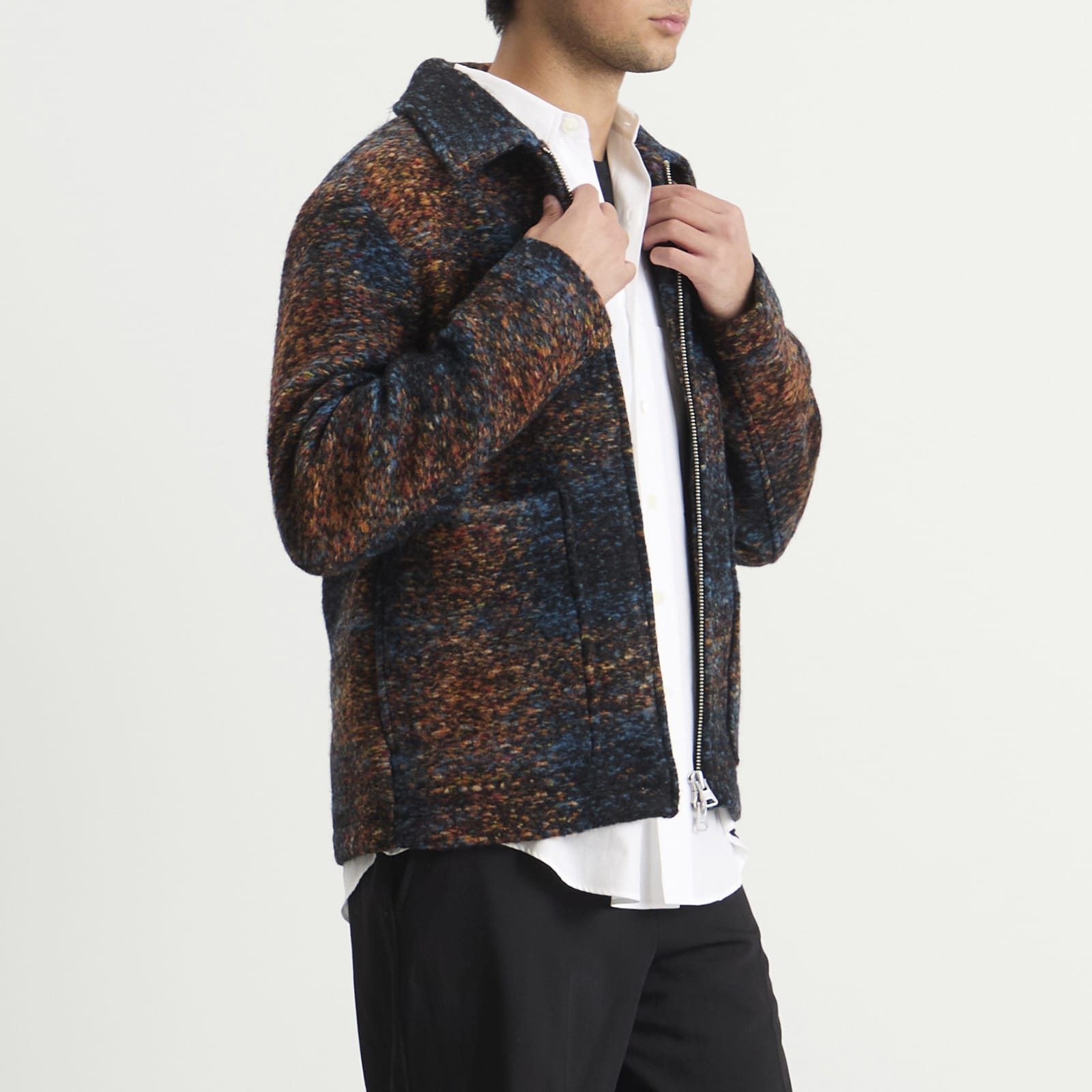 Men's Gael Boucle Wool Jacket Blue Multi