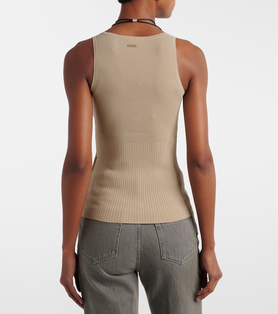 Ribbed-knit tank top