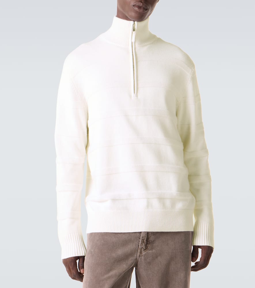 Cotton and cashmere turtleneck sweater