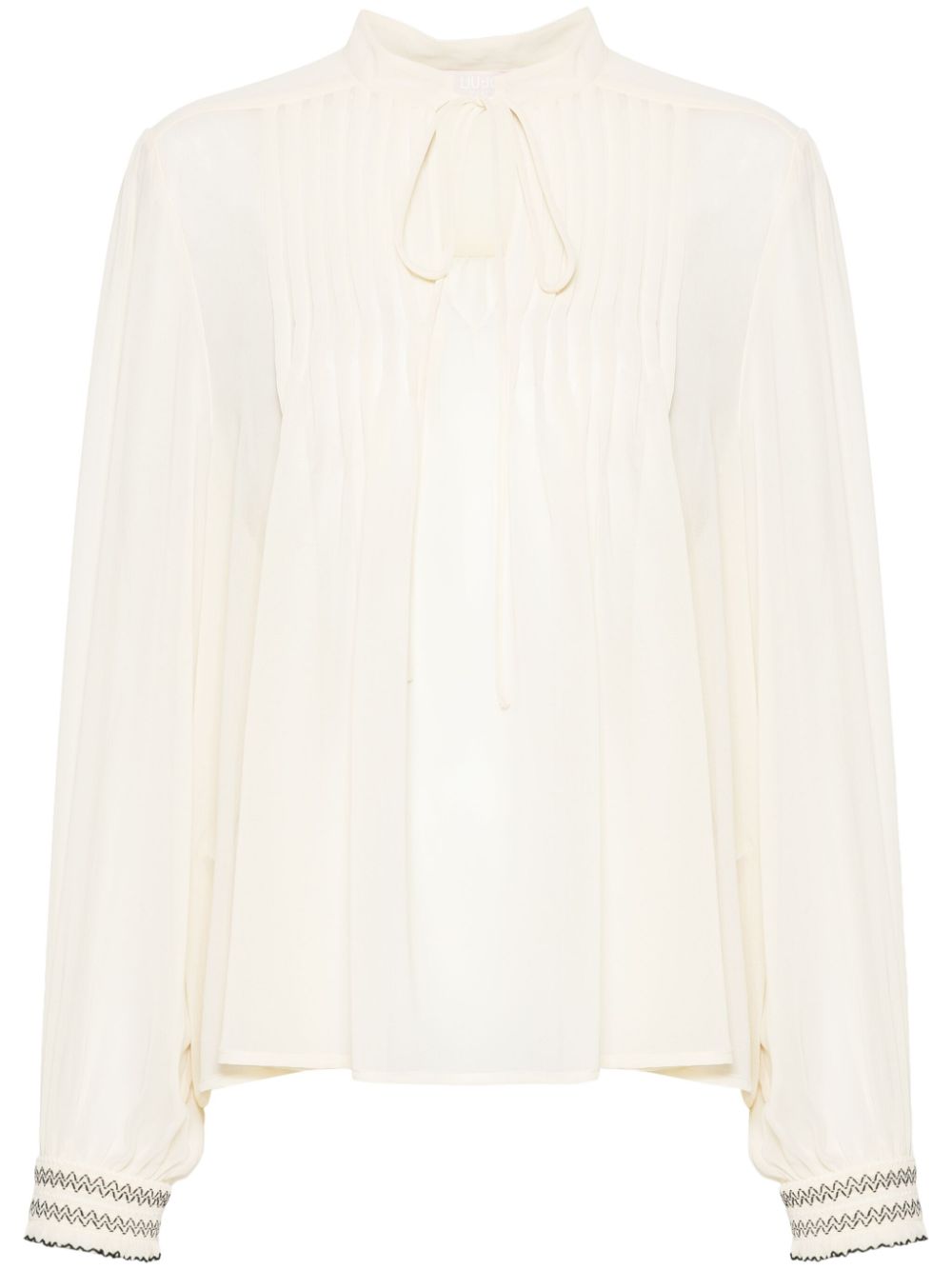 Georgette crepe blouse - Neutrals