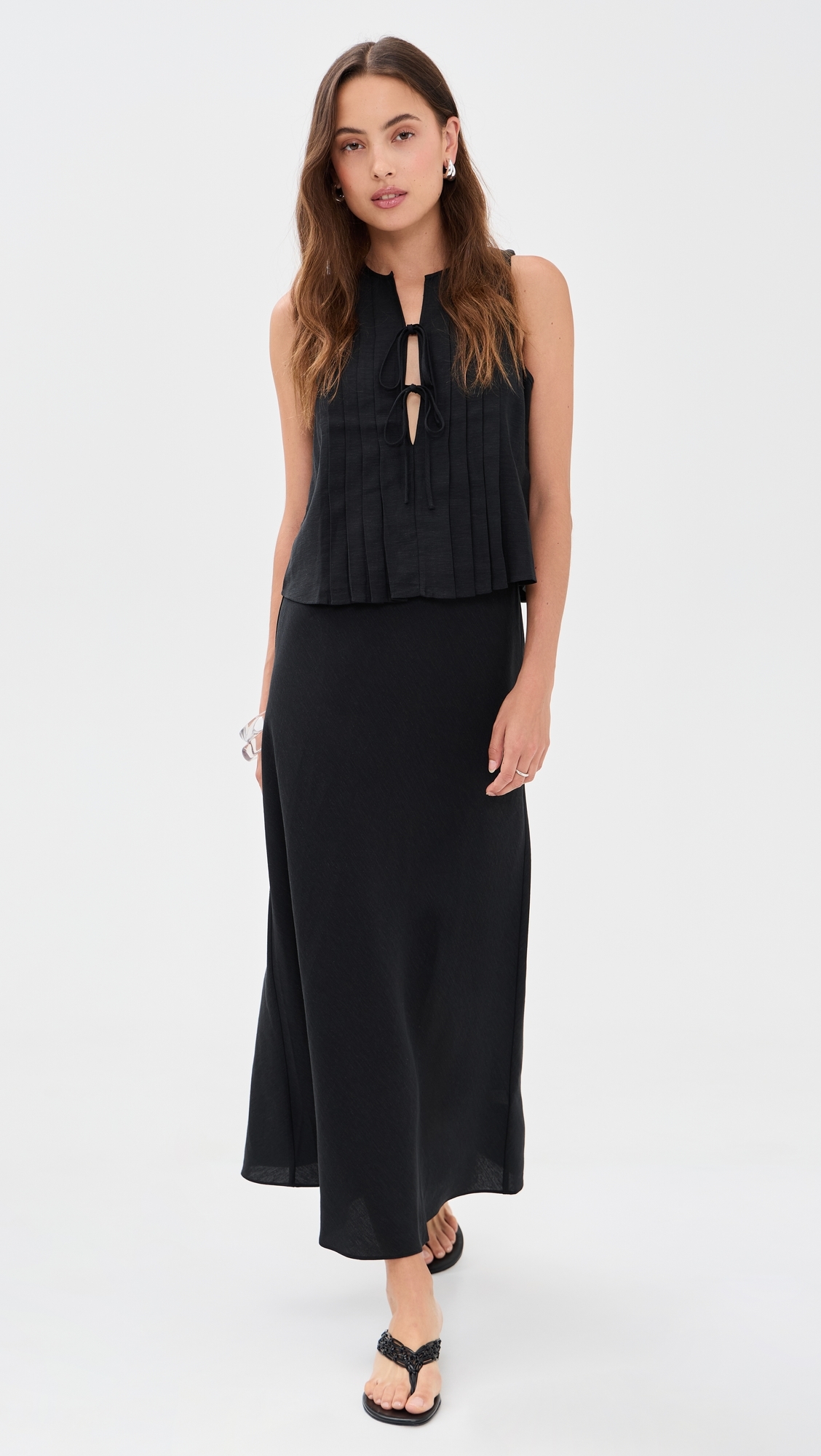 Romina Skirt Black Linen