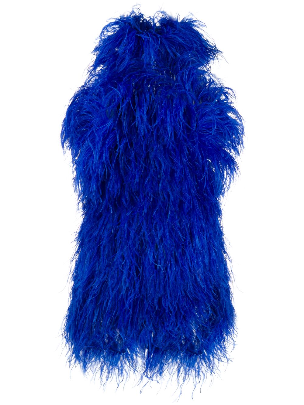The Attico feather mini dress - Blue