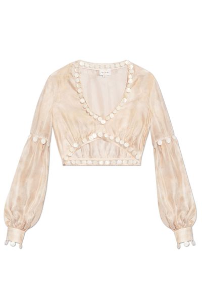 IXIAH Elegant Cutout Ruffle Top
