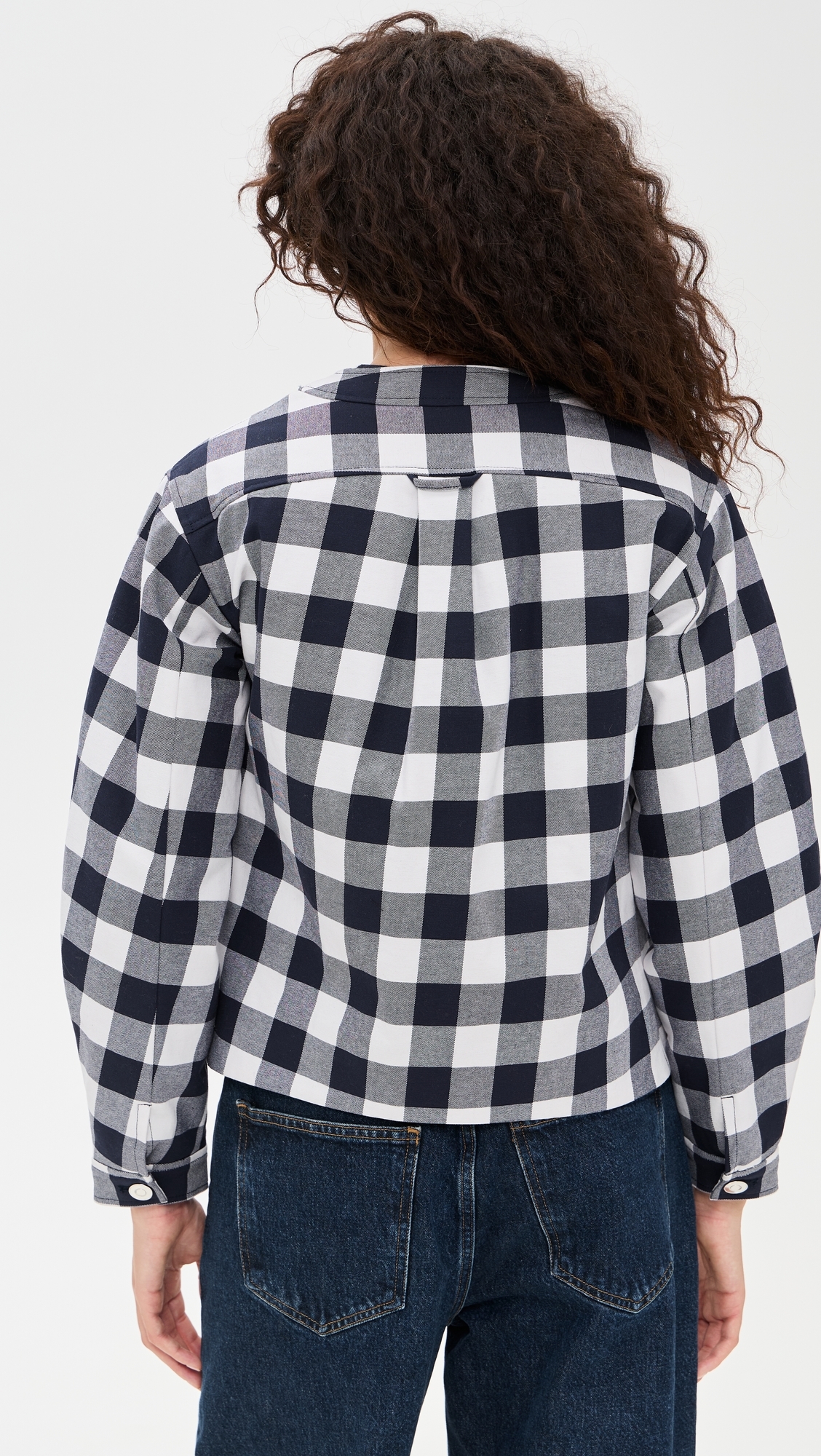 Nathan Padded Moto Jacket Gingham