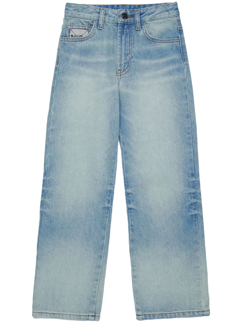 Light-wash wide-leg jeans - Blue
