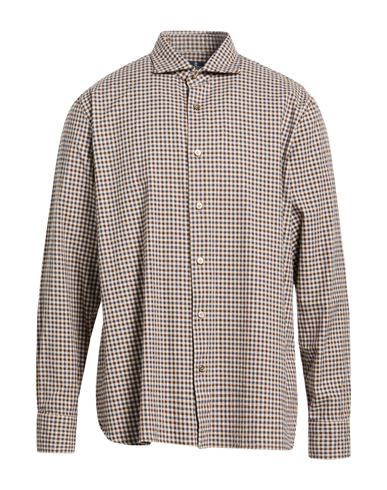Man Shirt Beige Size 16 Cotton