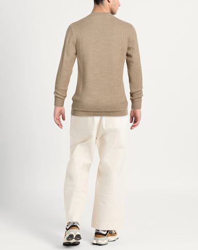 Man Sweater Beige Size L Acrylic, Wool