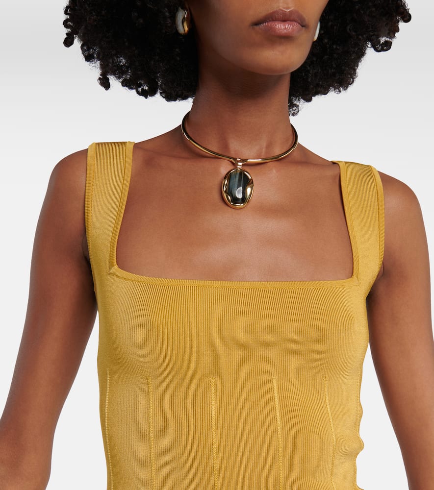 Galvan Solar Gaze scarf-detail satin gown