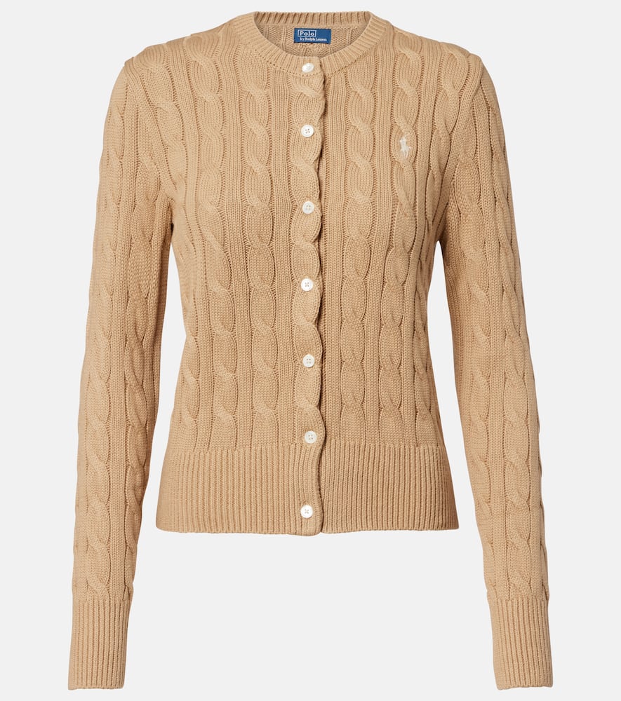 Cable-knit cotton cardigan