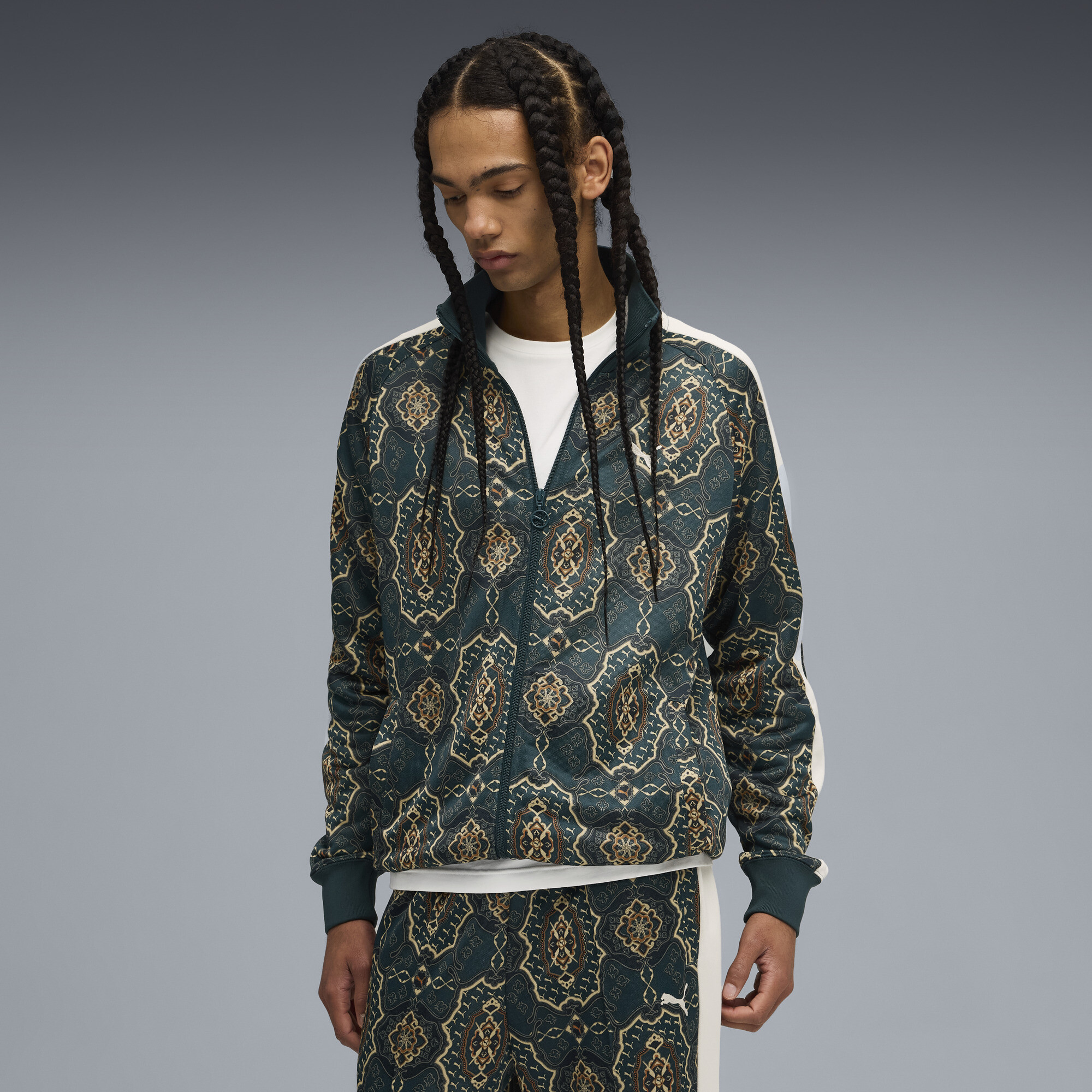 PUMA Vintage Prep T7 Men's Track Jacket in Green
