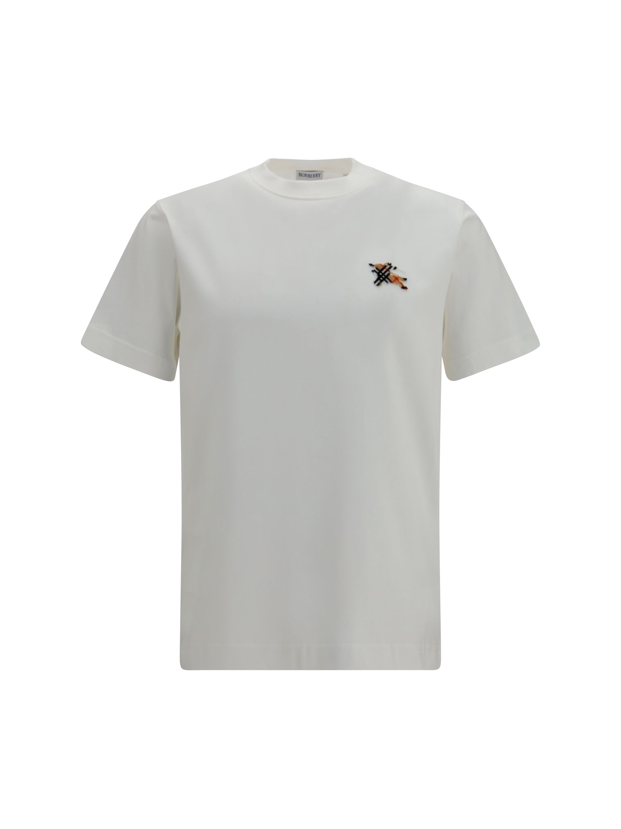 Embroidered Equestrian Knight T-Shirt — White
