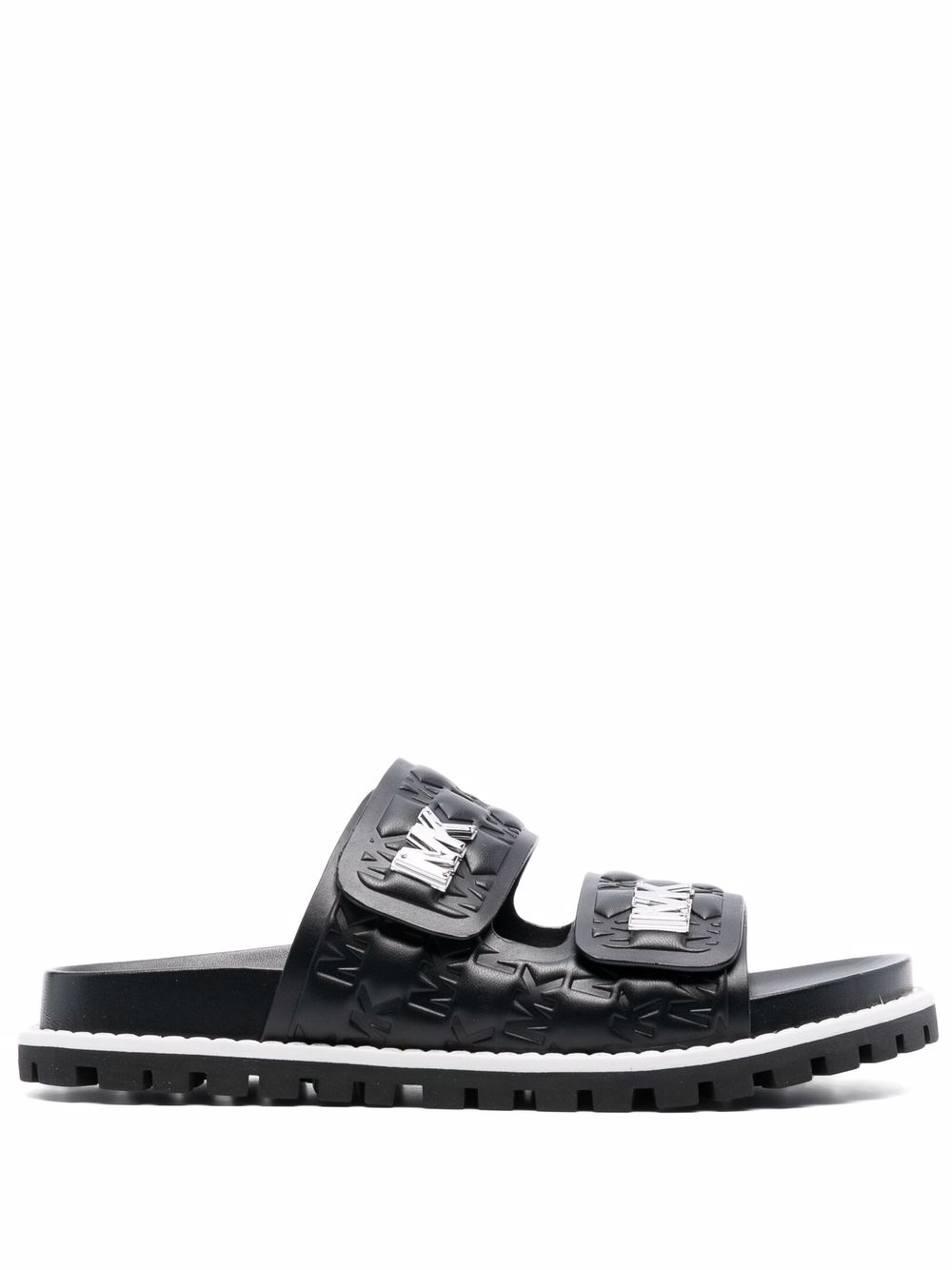 Stark debossed-logo sandals - Black