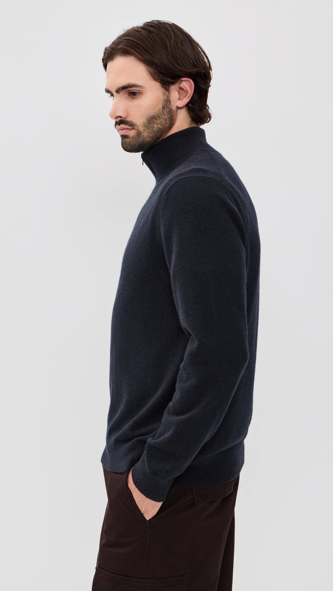 Cashmere Quarter Zip Sweater Coastal