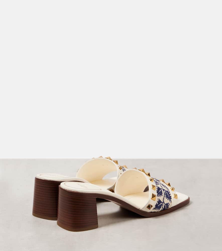 Valentino Garavani County 60 Rockstud embroidered mules