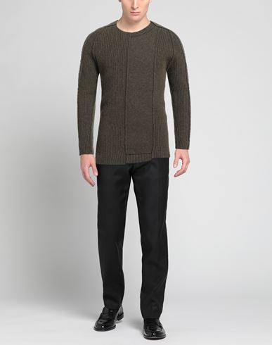 Man Sweater Military green Size S Wool