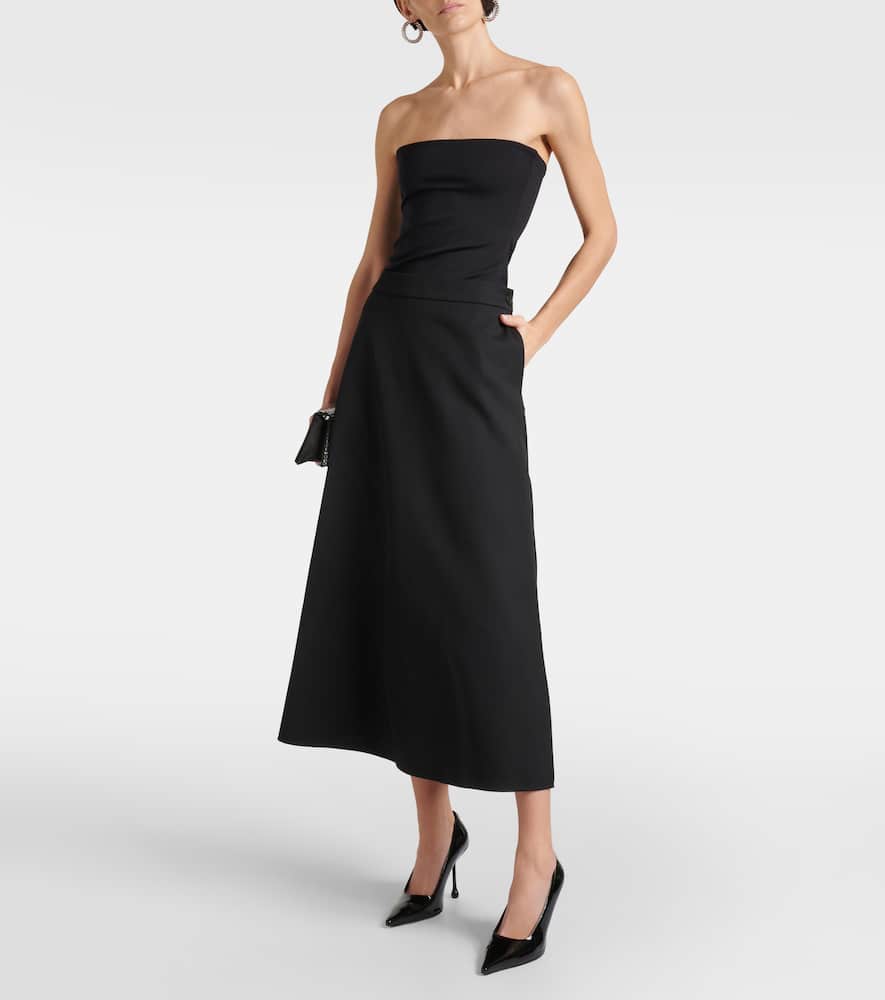 Wardrobe. NYC Virgin wool midi skirt