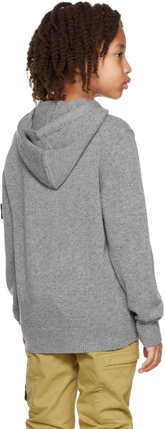 Stone Island Junior Kids Gray 508Z1 Hoodie