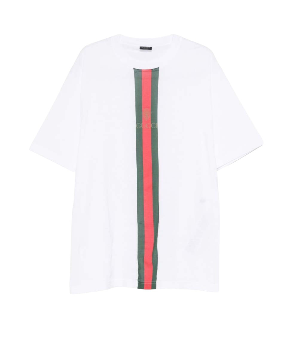 Web-stripe Logo-print T-shirt