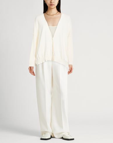 Woman Cardigan Ivory Size M Virgin Wool