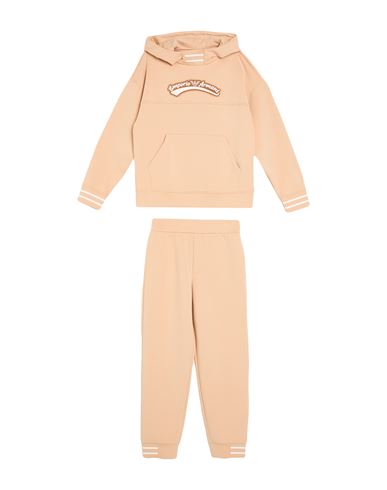 Kid Boy Tracksuit Beige Size 12 Cotton, Polyester, Elastane