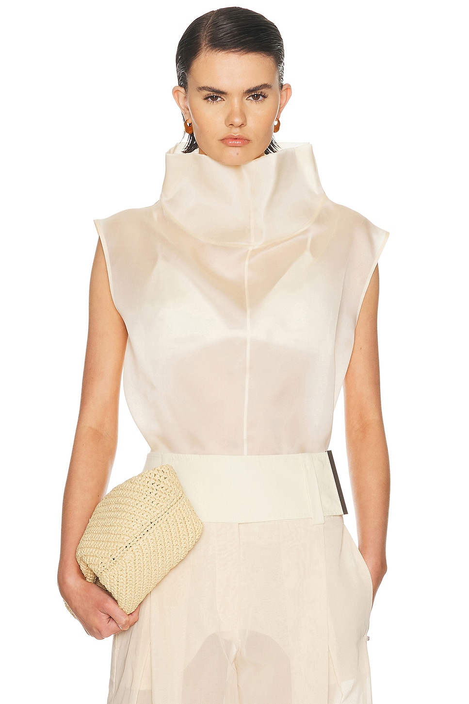Altuzarra Blaine Top in Opal - Ivory. 36 also in