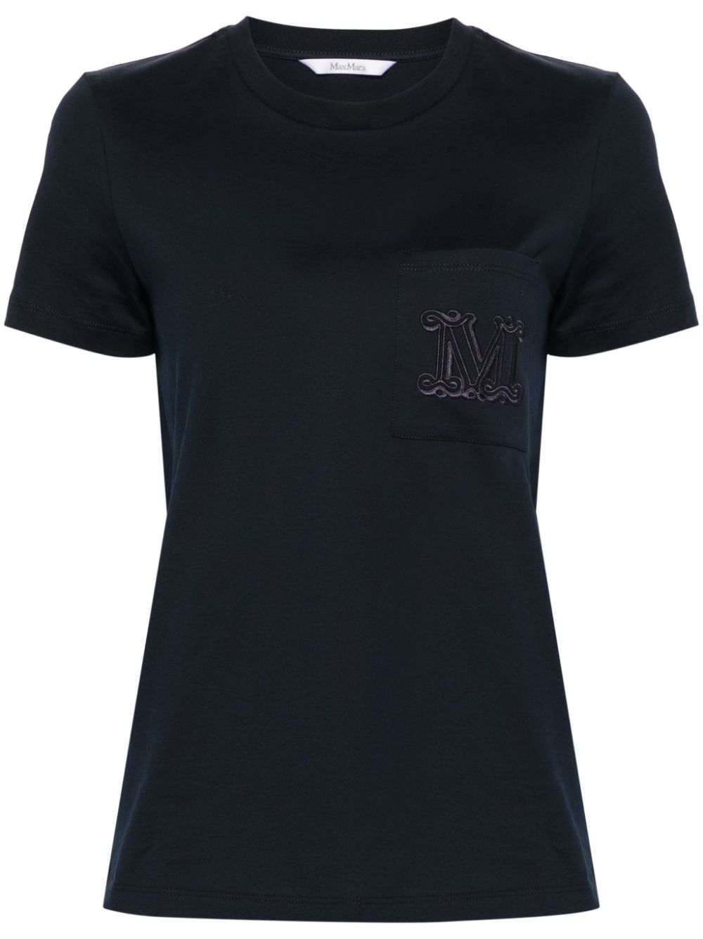 Logo-embroidered cotton T-shirt - Brown