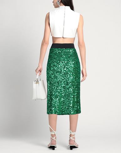 Woman Midi skirt Green Size 4 Polyester, Elastane