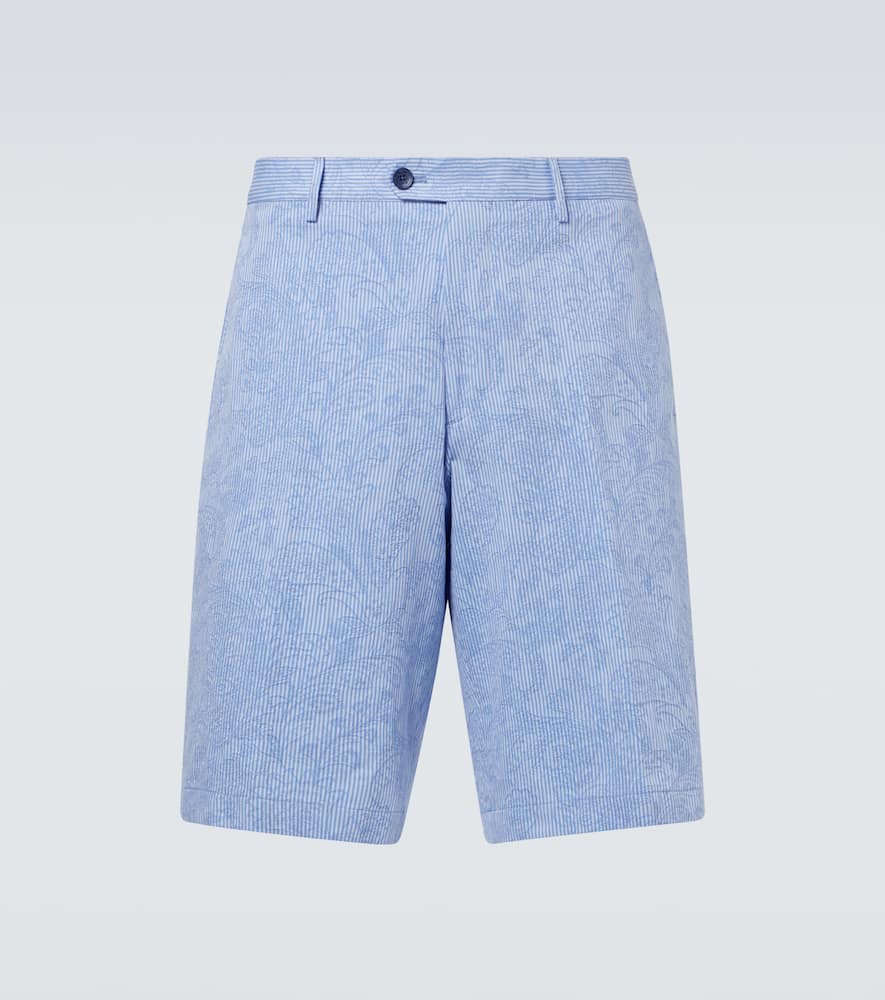 Paisley cotton Bermuda shorts