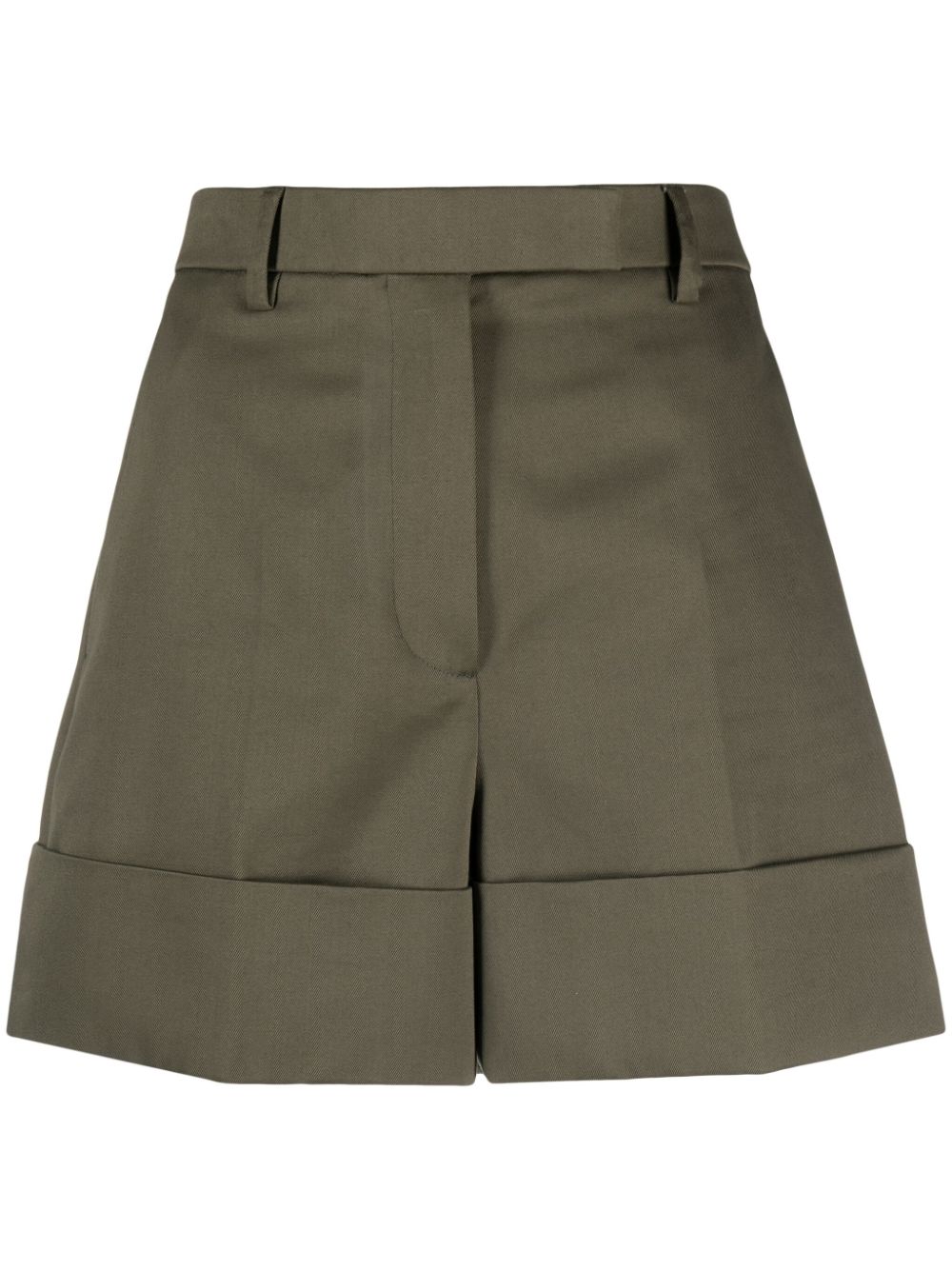 Tailored cotton shorts - Green