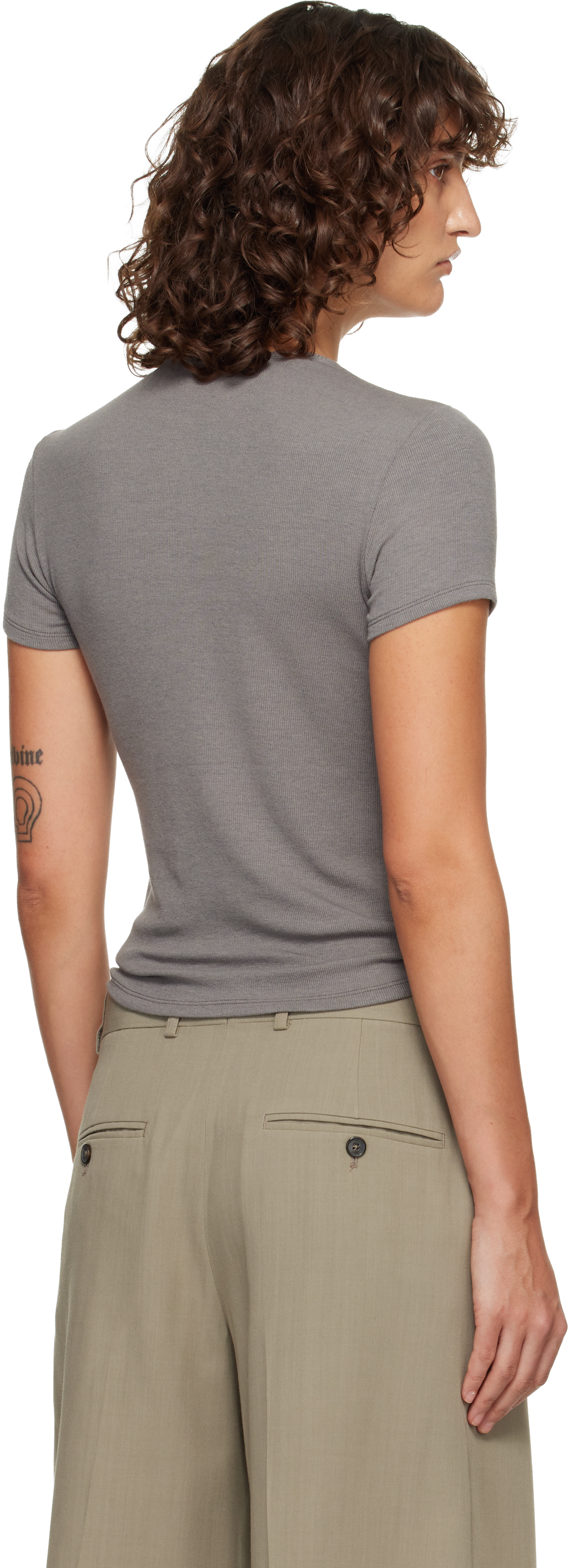 Gray Basic Wool T-shirt