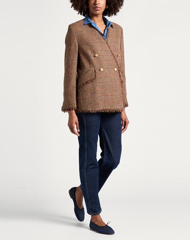 Woman Jacket Camel Size 4 Virgin Wool