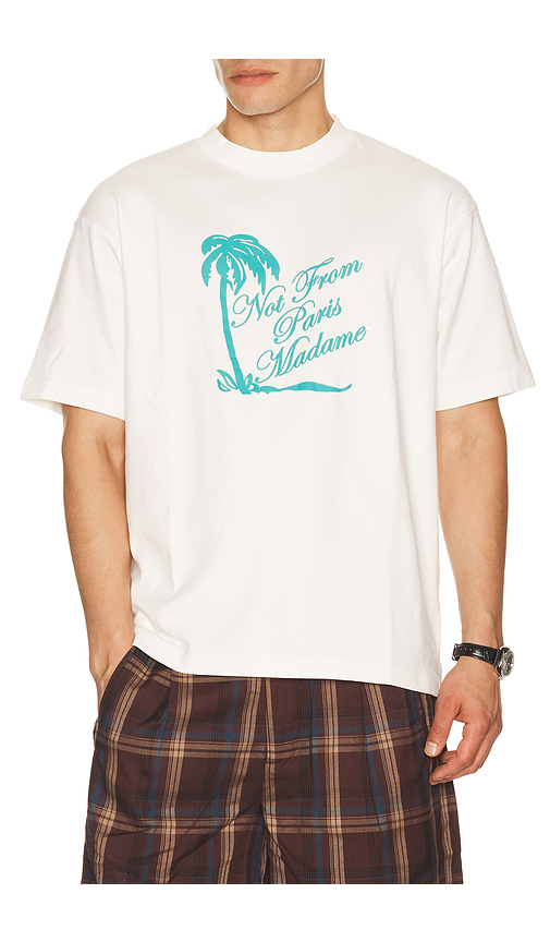 DrÃ´le De Monsieur T-Shirt Slogan Palmiers in White. XXL/2X. Also in S, M, L, XL/1X