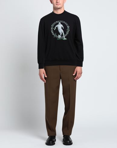 Bikkembergs Man Sweatshirt Black Size S Cotton, Elastane